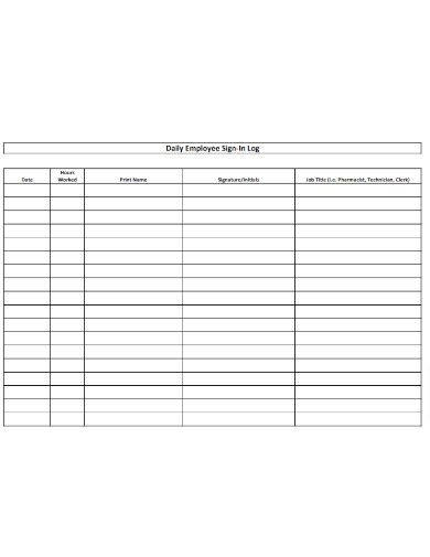 10 Free Employee Log Samples To Download