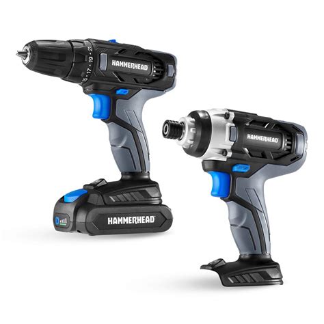 Buy Hammerhead 20v Cordless 2 Tool Combo Kit Drill And Impact Driver