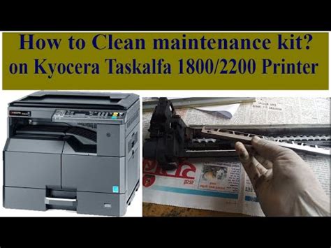 How To Clean Maintenance Kit On Kyocera Printer Kyocera Taskalfa