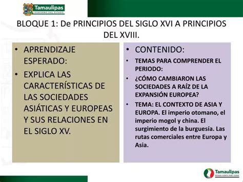 Ppt Bloque 1 De Principios Del Siglo Xvi A Principios Del Xviii Powerpoint Presentation Id