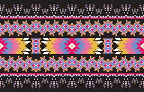 Ethnic Native Seamless Pattern Tribal Vector Background With