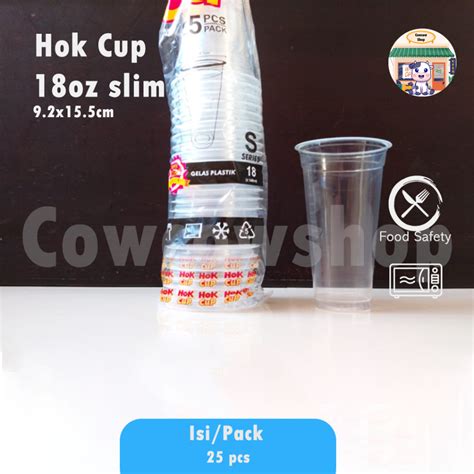 Jual Gelas Plastik Hok Oz Slim S Series Cup Plastik Oz Pp