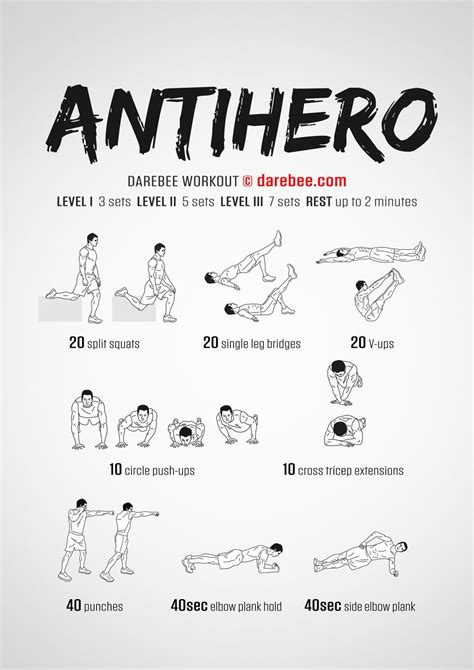 Antihero Workout Superhero Workout Full Body Workout Routine Hero