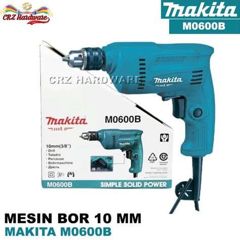 Jual Mesin Bor Listrik 10mm MAKITA M0600B Mesin Bor Besi Kayu Elektrik