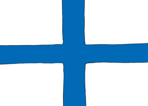 Symmetrical Nordic Cross Flag For Finland Flag Clip Illustration