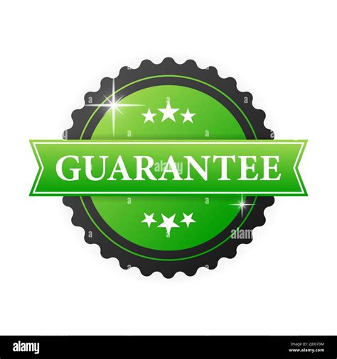 Guarantee Green Rubber Stamp With Green Rubber On White Background