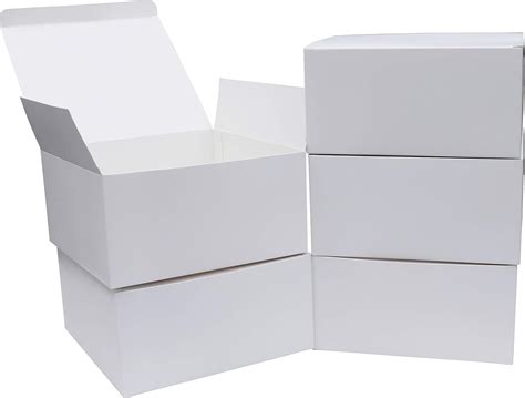 Lot De Boite Cadeau Blanche Grande Boite Papier Kraft Blanc Avec