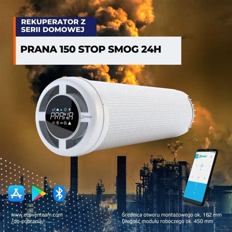 Prana Rekuperator filtr ścienny PRANA 150 STOP SMOG 24H Klimatyzator