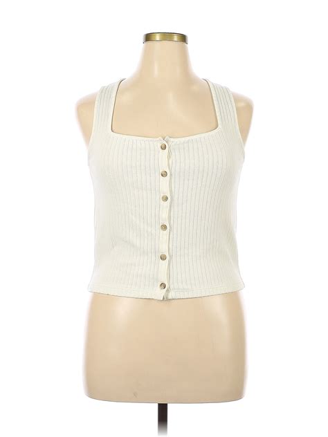 Madewell Solid Ivory Sleeveless Top Size Xl 71 Off Thredup