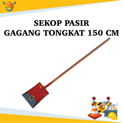 Jual Sekop Pasir Baja Petak Persegi Tebal Jumbo Gagang Kayu Long Cm