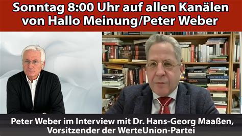 Peter Weber im Gespräch mit Dr Hans Georg Maaßen Sonntag 8 00 Uhr