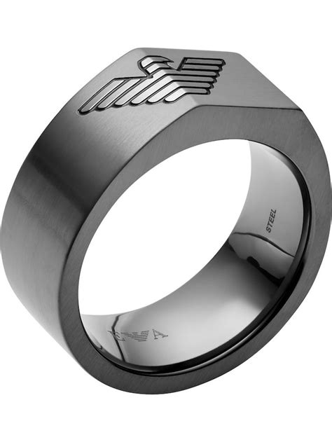 Emporio Armani Ring Herren Dunkelgrau Gr E Herren Schmuck