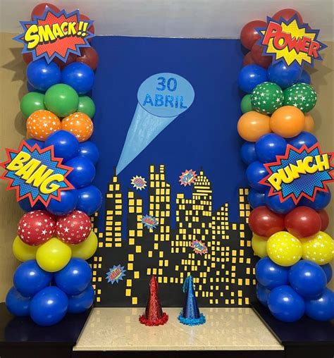 Fiesta cómics superman party comics party ballons decoration