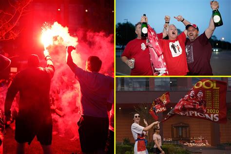 Liverpool celebrations: Thousands of fans party outside Anfield as Reds ...