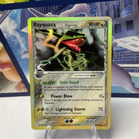 Rayquaza Ex Delta Species Pokemon Card Reverse Holo Foil Rare