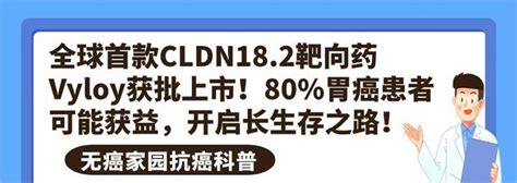 全球首款cldn182靶向药vyloy获批上市！80胃癌患者可能获益，开启长生存之路！ 知乎