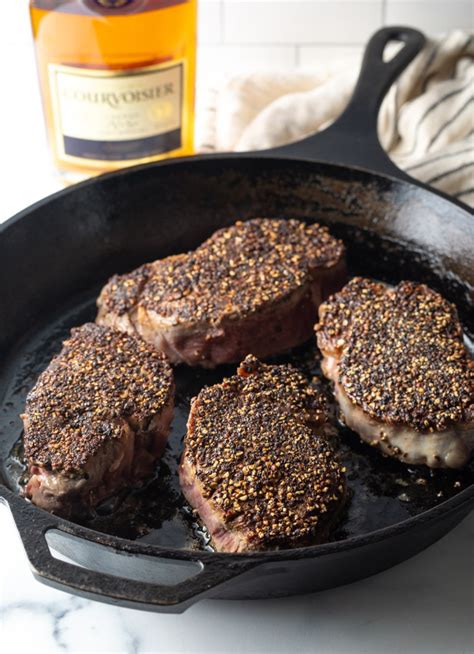 Steak au Poivre Recipe with Cognac Cream Sauce