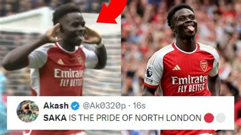 Bukayo Saka Goal Vs Tottenham Bukayo Saka Reactions Youtube