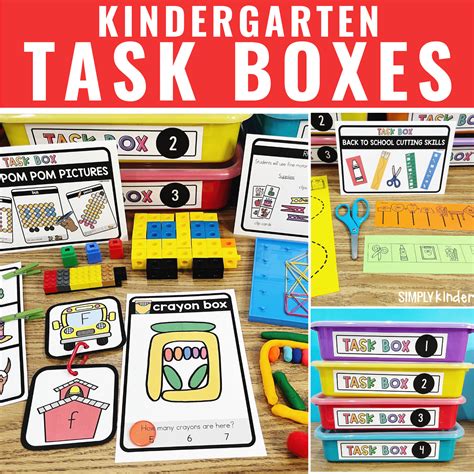 Task Boxes For Kindergarten Simply Kinder