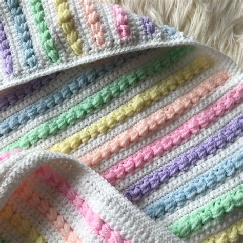 Rainbow Baby Blanket Crochet Pattern Free Wide And High Which