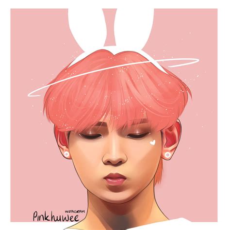 Ateez Yeosang Pink Bunny Fanart By Pinkhuwee On Deviantart