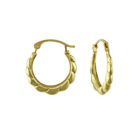 14k Yellow Gold Small Hoop Earrings