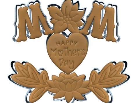 Mothers Day Cookie Cutter Set Of 5 Flowers Spring Happy Mothers Day