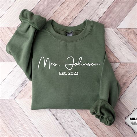 Bride Crewneck Sweatshirt Custom Wedding Engagement Gift Personalized