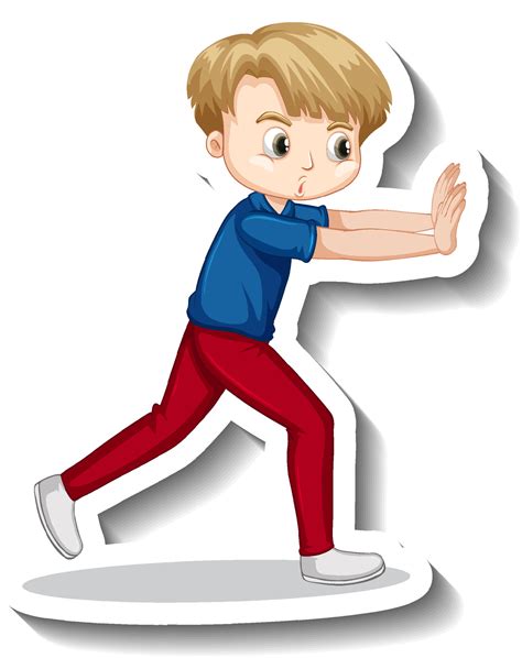 Boy Pushing Vector Art Icons And Graphics For Free Download