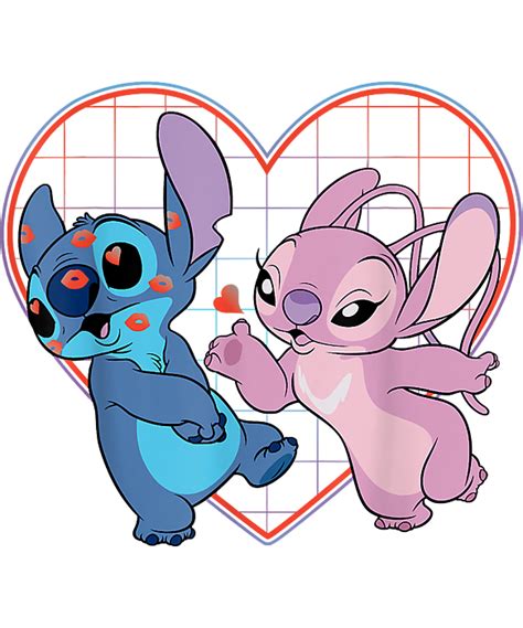 Disney Lilo And Stitch Angel Heart Kisses Jigsaw Puzzle By Kha Dieu