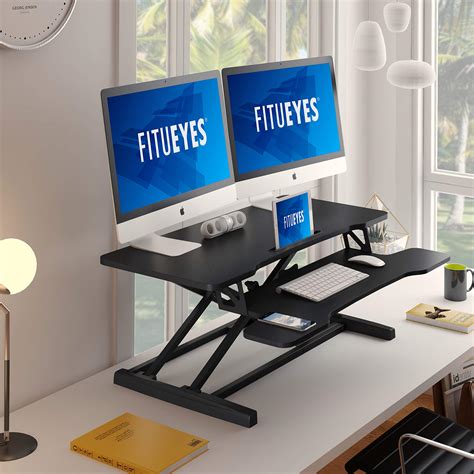 Fitueyes Height Adjustable Standing Desk Cm Wide Sit To Stand