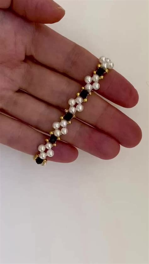 Craftideas4u On Instagram How To Make A Beaded Bracelet With Pearls