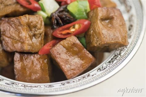 Cozinha asiática tradicional tofu seco coalhada de feijão adesivos