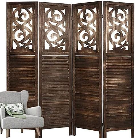 6 Panel Room Dividers Fully Assembled 5 6Ft Carved Room Dividers And