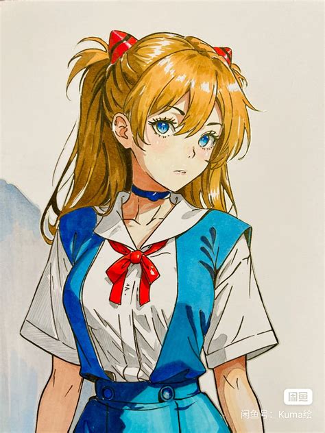Kuma S EVA Asuka Langley Soryu Hot Sexy Hand Drawing With Marker OWEN S COLLECTIONS