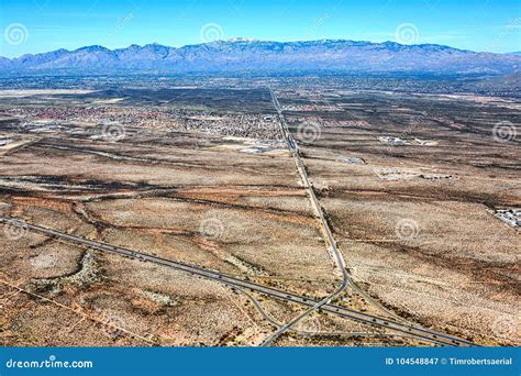 Catalina Mountains from Above Interstate 10 Stock Image - Image of view ...