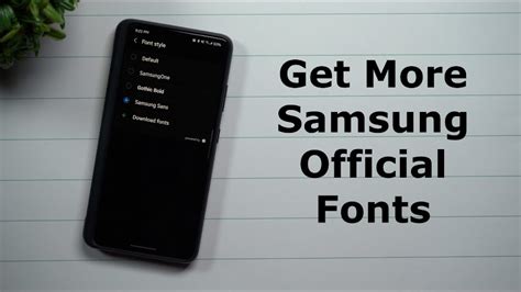 Where To Get Samsung Official Fonts Youtube