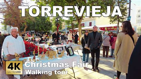 Torrevieja Christmas Fair Spain Walking Tour 4k 60 Fps YouTube