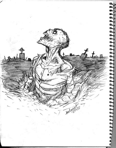 Zombie Return Pencil Sketch By Mdavidct On Deviantart