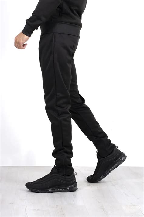 Mens Contrast Black Stripe Tracksuit