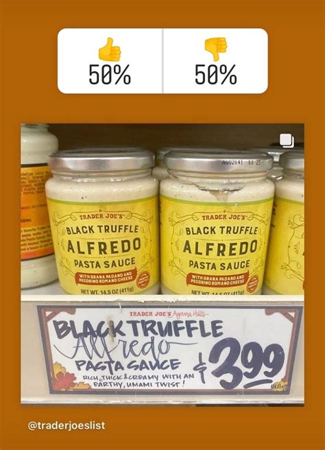 Trader Joe S Black Truffle Alfredo Pasta Sauce Rated Trader Joe