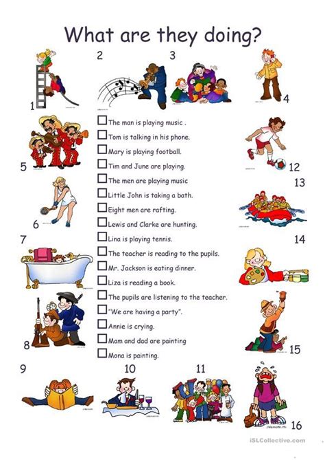 What Are They Doing Worksheet Free Esl Printable Worksheets Made By