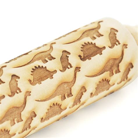 Dinosaur Pattern Embossed Rolling Pin Engraved Rolling Pin Embossing