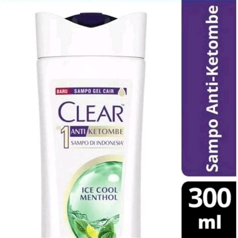 Jual 300ml Clear Anti Ketombe Ice Cool Menthol Shampoo Shampo Sampo