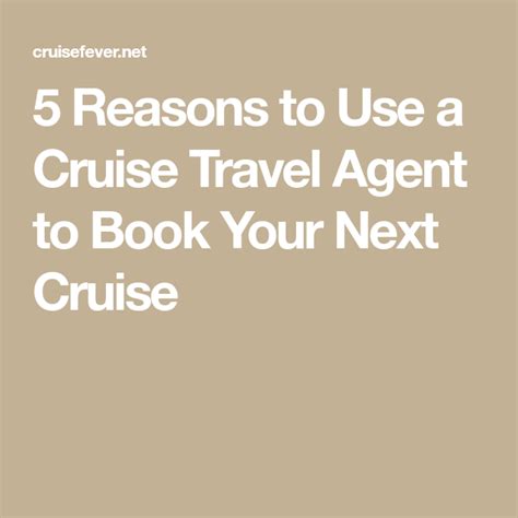 5 Reasons To Use A Cruise Travel Agent To Book Your Next Cruise Cruise Travel Agent Travel