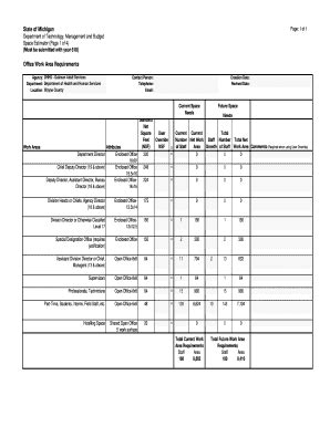 Fillable Online Space Request For Leased Or State Owned Space