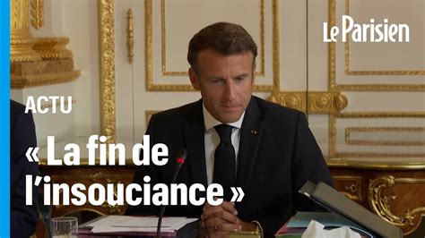 Nous Vivons La Fin De Labondance Les Premiers Mots De Macron Lors