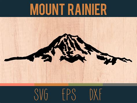 Mount Rainier Svg Outline Digital Cut File Washington Etsy Canada