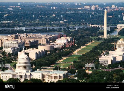 Aerial View Of A Government Building Capitol Building Washington