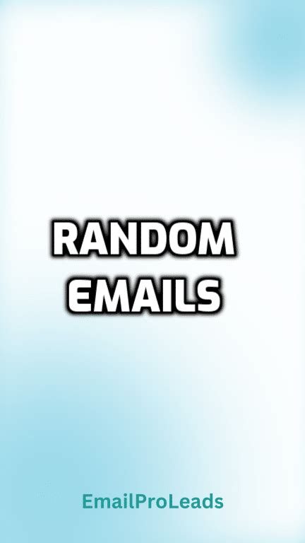 Random Emails Emailproleads